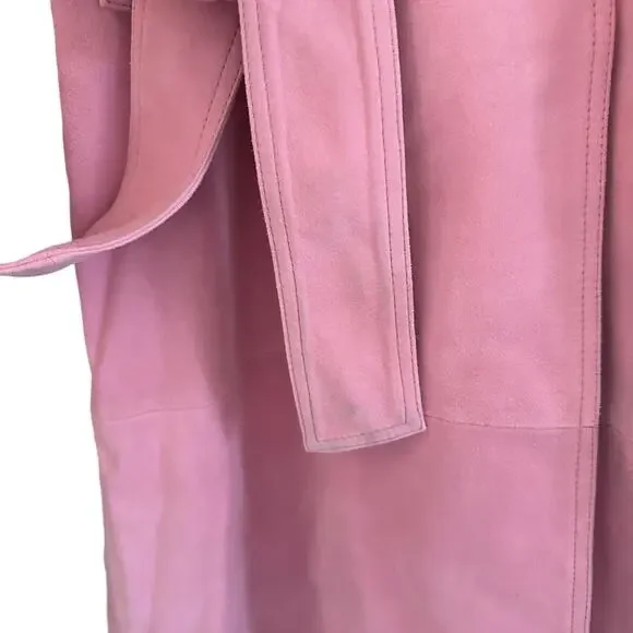 Reformation Veda Ashland Leather Trench Pink - Picture 7 of 10